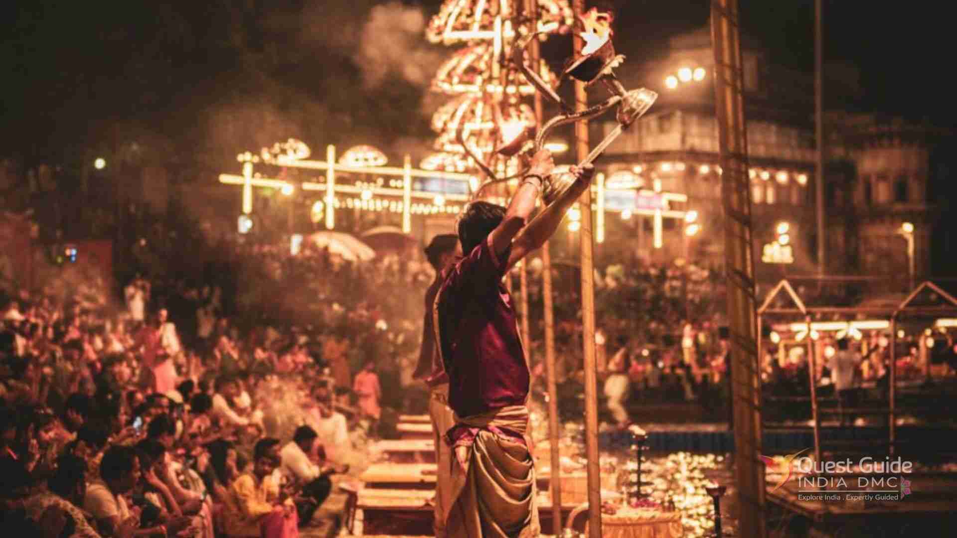 Ganga Aarti Varanasi Ceremony - Hindu Ritual